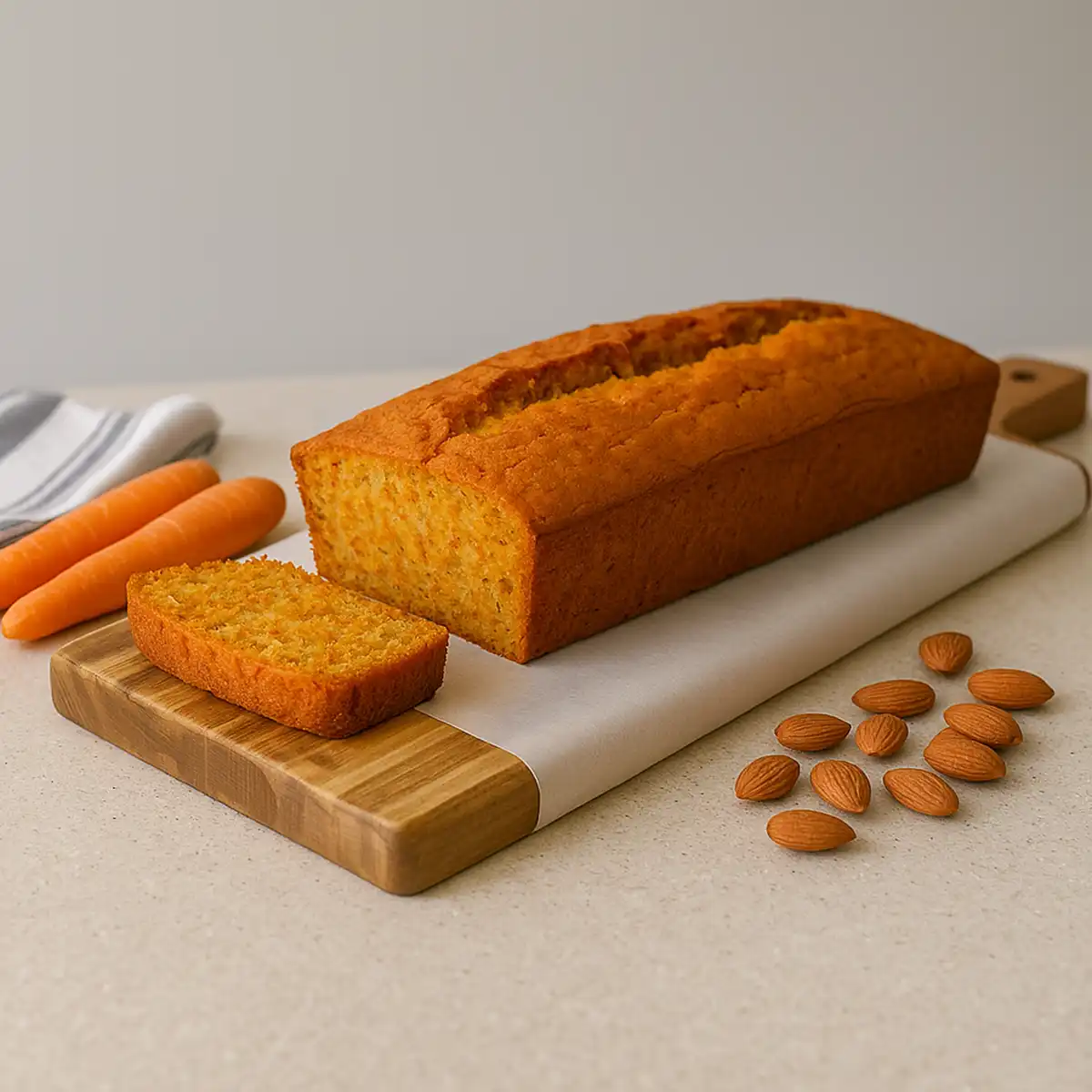 Plumcake carote e mandorle soffice e leggero