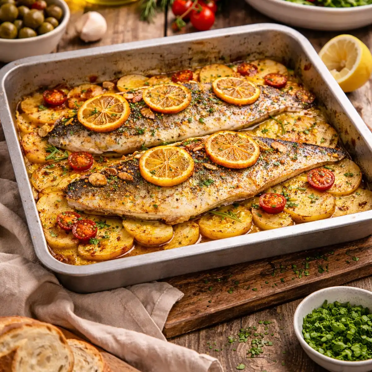 Filetti di spigola al forno: la ricetta semplice e profumata